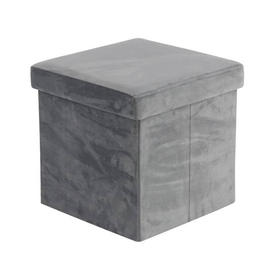 17" Modern Fabric Storage Stool